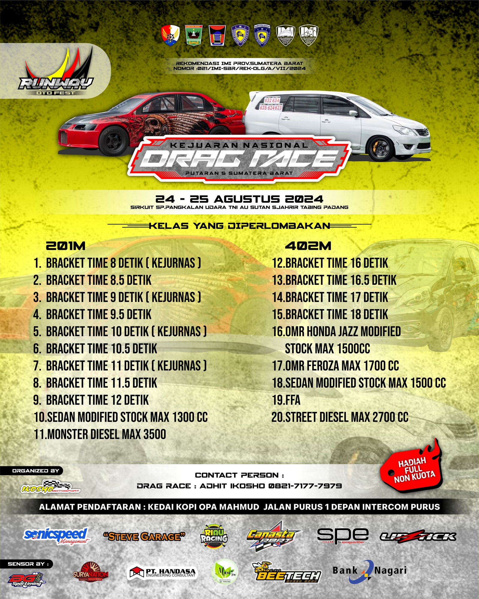 KEJURNAS DRAG RACE PUT 5 RUNWAY OTO FEST 2024