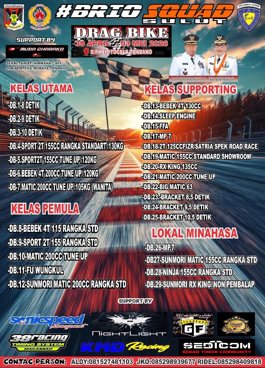 Bupati Cup Drag Bike Minahasa 2026